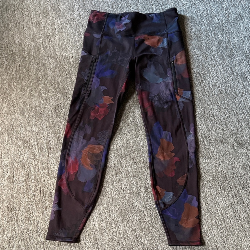Athletes Floral Print High-Waist Active Leggings